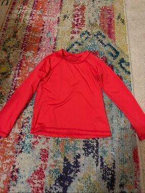 Lands' End Kids Long-Sleeve Rash Guard - Red